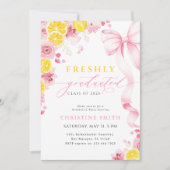 Pink Freshly Graduated Invitation (Devant)