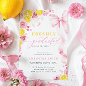 Pink Freshly Graduated Invitation