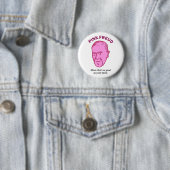 Pink Freud Funny Music Psychology Pun Button Pin (In situ)