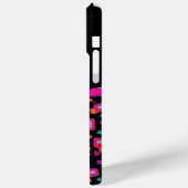 PINK FUCHSIA BLACK ABSTRACT DECO MONOGRAM Case-Mate iPhone CASE (Achterkant / Links)