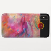 PINK FUCHSIA BLUE ABSTRACT Red Ruby Gemstone Case-Mate iPhone Case (Achterkant (horizontaal))