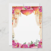 Pink Fuchsia India Bangle Choora Ceremonie Kaart (Achterkant)