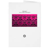 PINK FUCHSIA PAARSE ZWARTE DAMASKTABEL (Achterkant)