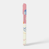 Pink Fuchsia Plaid Stripes Points Scribbles Motif (Côté gauche)