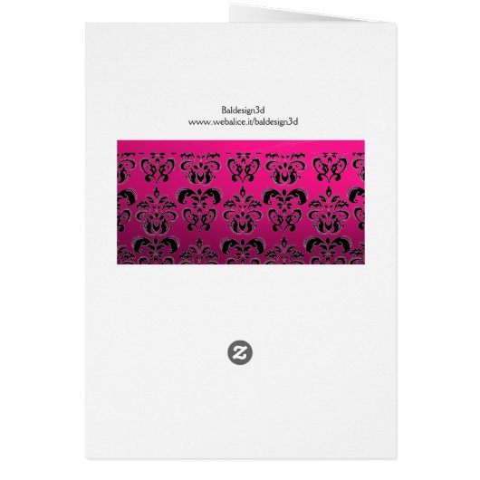 PINK FUCHSIA PURPLE BLACK DAMASK TABLE SIÈGE (Dos)