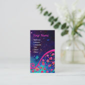 PINK FUCHSIA TURQUOISE BLUE ABSTRACT DECO MONOGRAM VISITEKAARTJE (Staand voorkant)