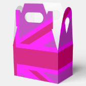 Pink Fuchsia Union Jack Flag Design Bedankdoosjes (Geopend)