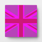 Pink Fuchsia Union Jack Flag Design Fotoplaat (Voorkant)