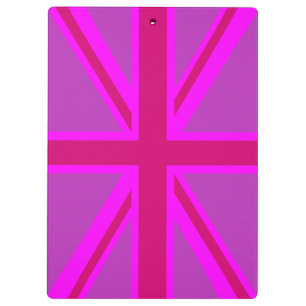 Pink Fuchsia Union Jack Flag Design Klembord