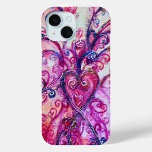 PINK FUCHSIA WHIMSICAL FLOURISHES MET HEART