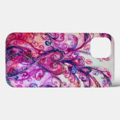 PINK FUCHSIA WHIMSICAL FLOURISHES MET HEART Case-Mate iPhone CASE (Achterkant (horizontaal))
