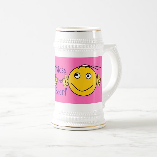 Pink - Fun Bénissez cette tasse de bière ! (Devant droit)