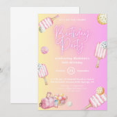 Pink Fun Pickleball 30e verjaardag Uitnodiging (Voorkant / Achterkant)