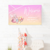 Pink Fun Pickleball 30ste Verjaardagsfeest Welkom Spandoek (Insitu)