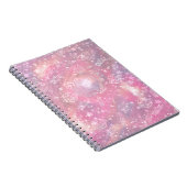 Pink Galaxy Constellations Planets Sky Notitieboek (Rechterzijde)