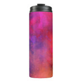 Pink Galaxy Paint Splatter Effect Thermosbeker (Voorkant)