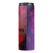 Pink Galaxy Paint Splatter Effect Thermosbeker (Achterkant)