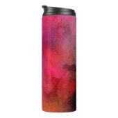 Pink Galaxy Paint Splatter Effect Thermosbeker (Geroteerd rechts)