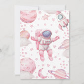 Pink Galaxy Space Thank You Card Kaart (Achterkant)