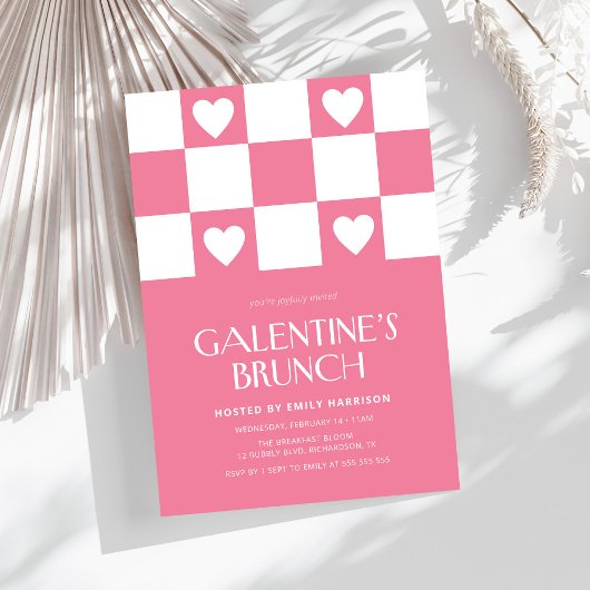 Pink Galentine's Day Party Kaart