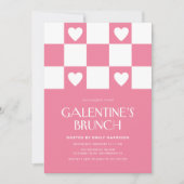 Pink Galentine's Day Party Kaart (Voorkant)