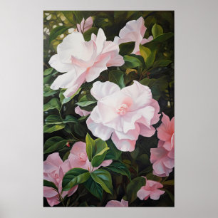 Pink Gardenia Flowers Art Imprimer Poster