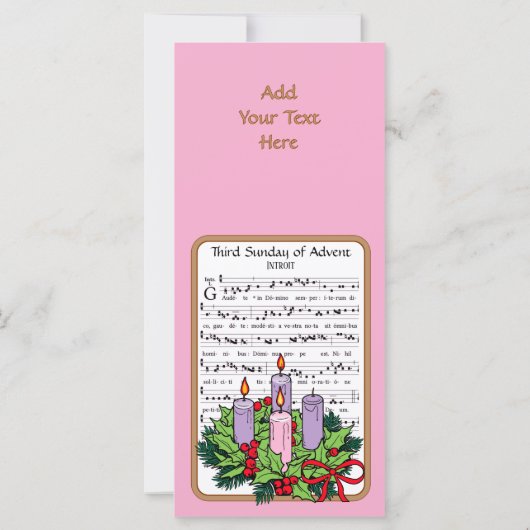Pink Gaudete Sunday Standing BVM Advent (Achterkant)