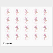 Pink Gecko Tattoo Ronde Sticker (Vel)