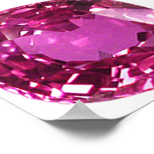 Pink Gemstone Pattern Poster