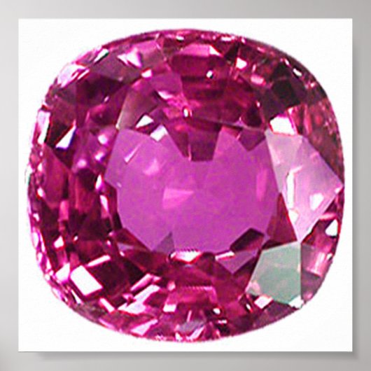 Pink Gemstone Pattern Poster (Voorkant)