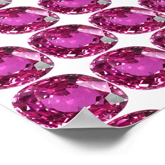 Pink Gemstone Pattern Poster (Hoek)