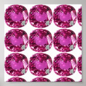 Pink Gemstone Pattern Poster (Voorkant)