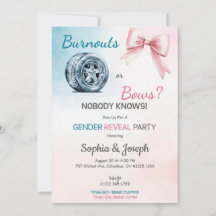 Pink gender Reveal Invitation card design 