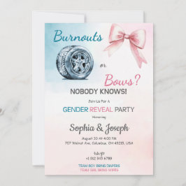Pink gender Reveal Invitation card design  Kaart