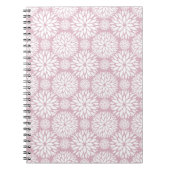 Pink Geometric Flower Pattern Notitieboek (Voorkant)