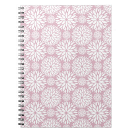 Pink Geometric Flower Pattern Notitieboek