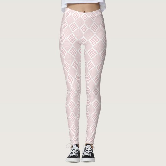 Pink Geometric Pattern Background Leggings (Voorkant)