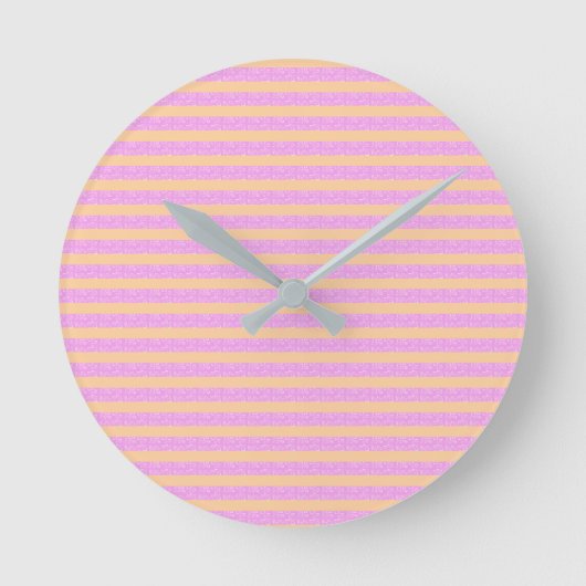 Pink Geometric  Ronde Klok (Voorkant)