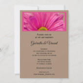 Pink Gerber Daisy Flower Wedding Kaart (Voorkant)