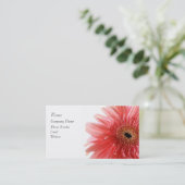 Pink Gerber Daisy Visitekaartje (Staand voorkant)