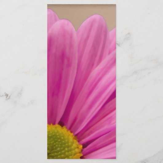 Pink Gerber Daisy Wedding Programme Programma (Voorkant)