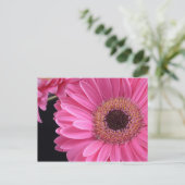 Pink Gerbera Briefkaart (Staand voorkant)
