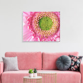 Pink Gerbera Canvas Afdruk (Insitu (Woonkamer))