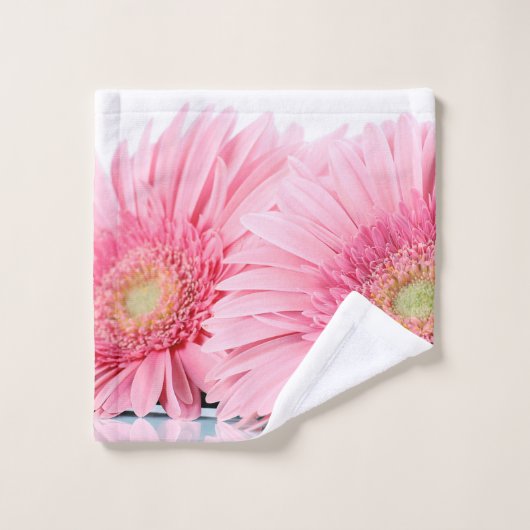 Pink Gerbera Daisies Elegant Photo (Gant de toilette)