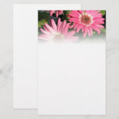 Pink Gerbera Daisy Briefpapier (Voorkant / Achterkant)