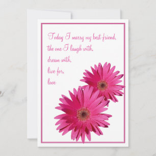 Pink Gerbera Daisy Deze dag wordt uitnodigen voor  Kaart