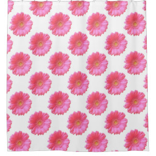 Pink gerbera daisy douchegordijn