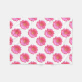 Pink gerbera daisy fleece deken (Voorkant (Horizontaal))