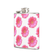 Pink gerbera daisy heupfles (Links)