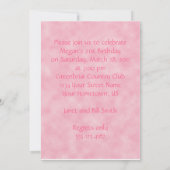 Pink Gerbera Daisy Invitation Kaart (Achterkant)